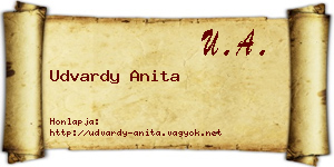Udvardy Anita névjegykártya